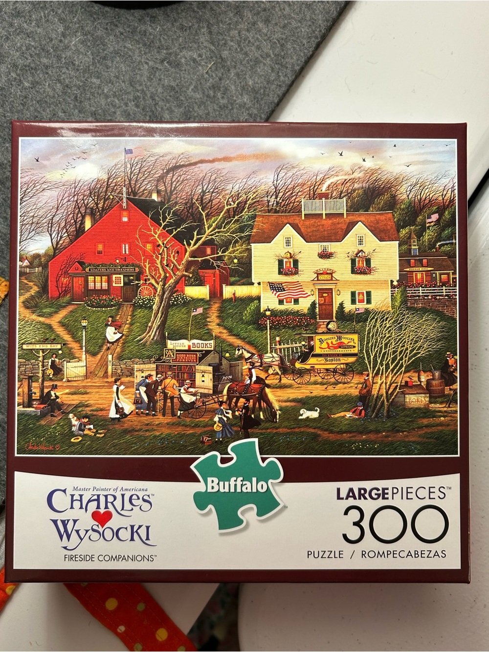 Charles Wysocki Buffalo 300-Piece Jigsaw Puzzle - Village Scene